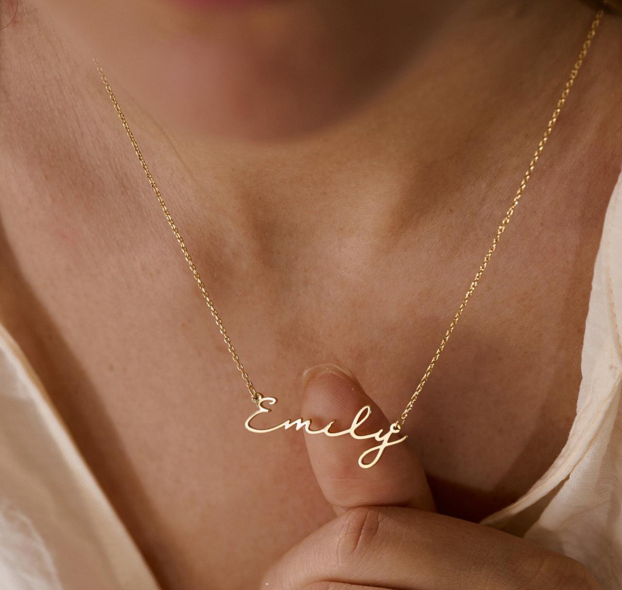 Plated Necklace Necklace With Name Emily Emily Name Necklace Gold 2025