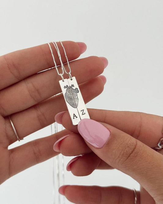 Heartbeat Initial Necklace