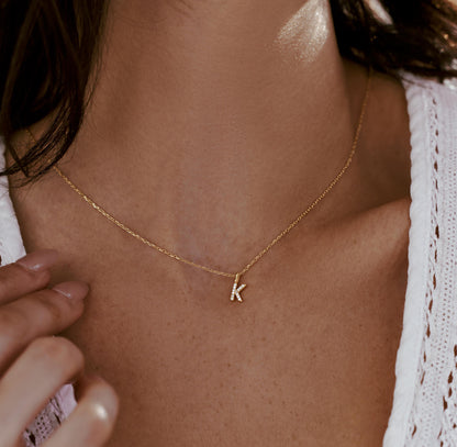 Pavé Initial Pendant Necklace