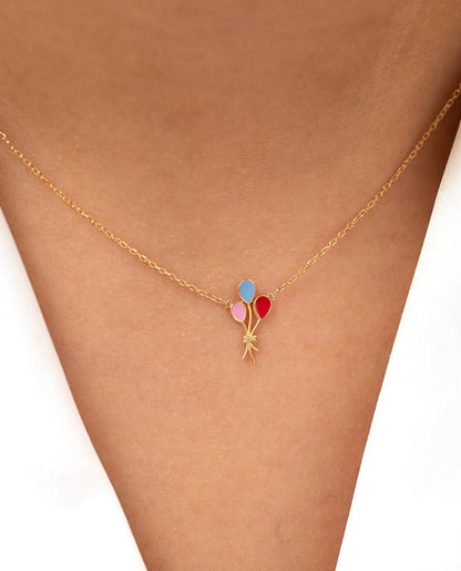 Celebration Balloons Pendant Necklace